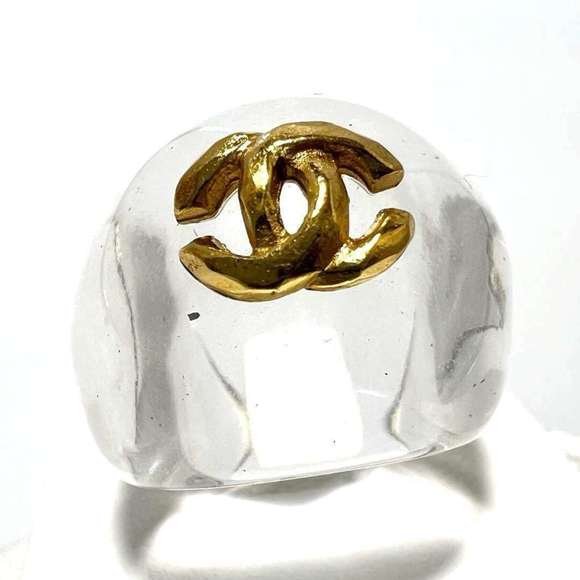 CHANEL Silver Logo Ring - Picture 1 of 10